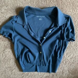American Eagle Outfitters Blue Crop Top
